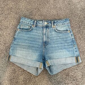MANGO BLUE DENIM MOM SHORTS